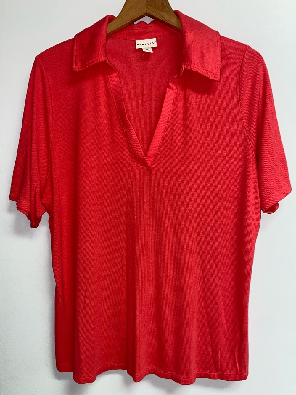 AVA & VIV RIBBED TOP - 1X